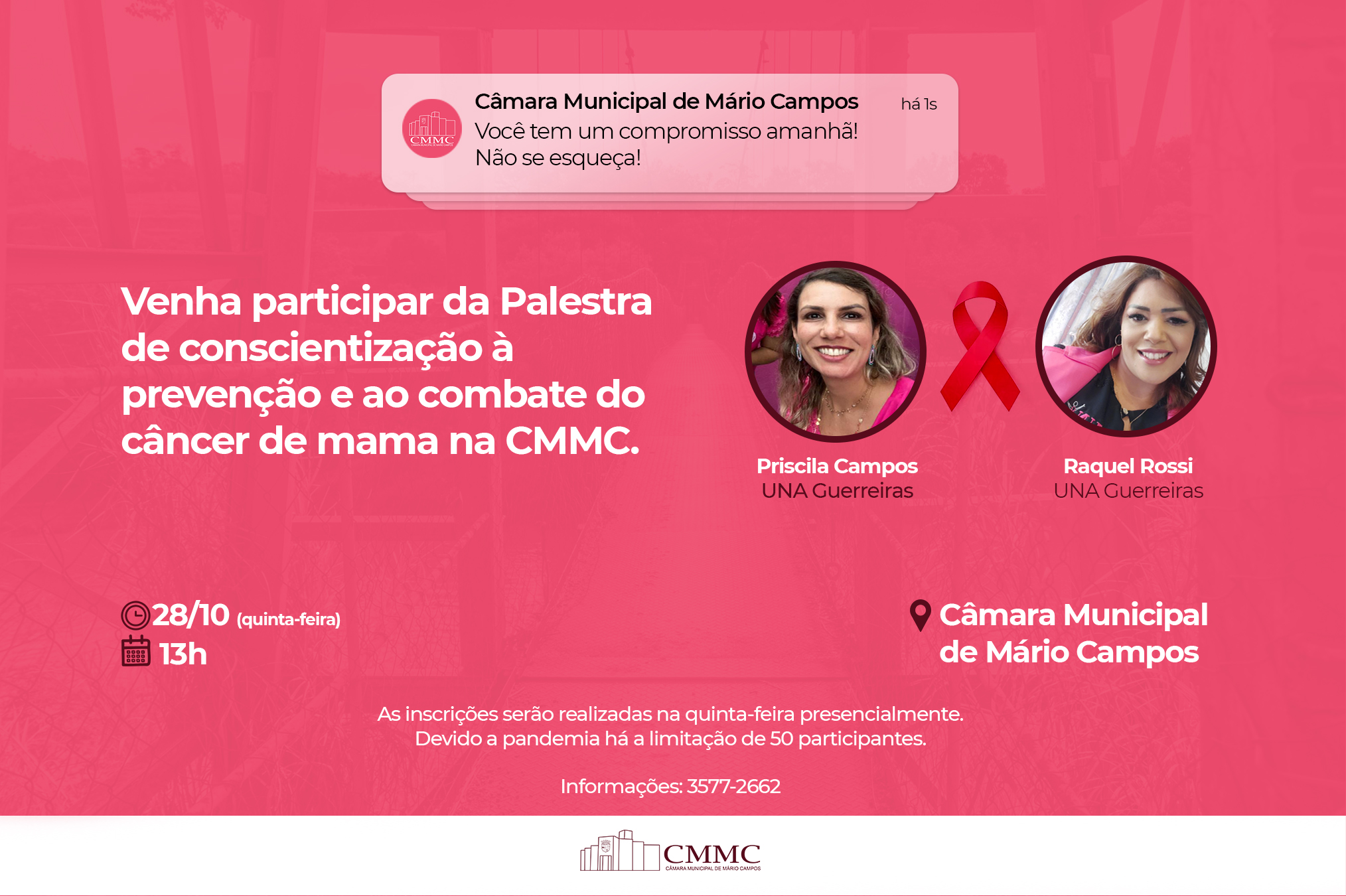 Palestra sobre a Conscientização de prevenção do Câncer de Mama